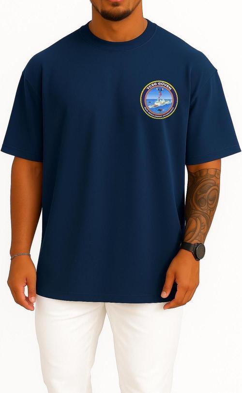Oversize Tcsg Güven - 702 Cep ve Sırt Tasarımlı Unisex T-Shirt
