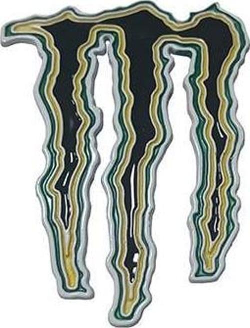 Monster Energy Yapıştırma Siyah Bagaj ve Çamurluk Logosu