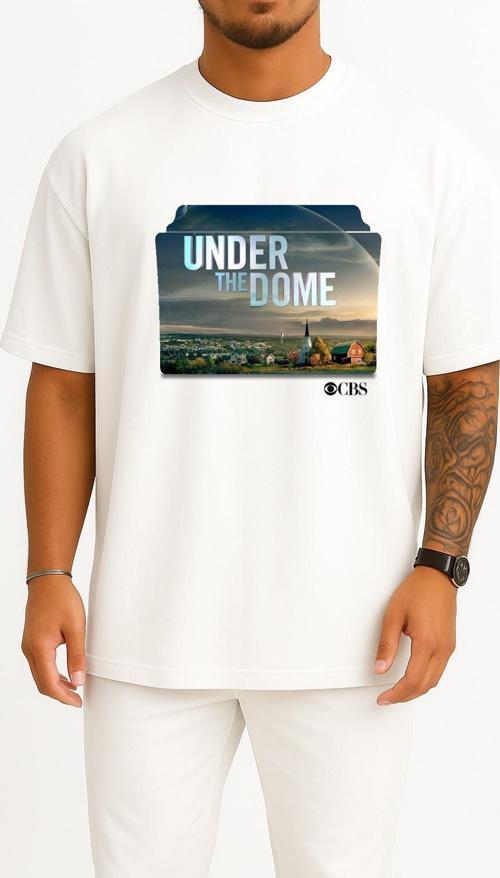 Oversize Under The Dome Series And Season Folder İcons, Under The Dome Göğüs Tasarımlı Unisex T-Shirt