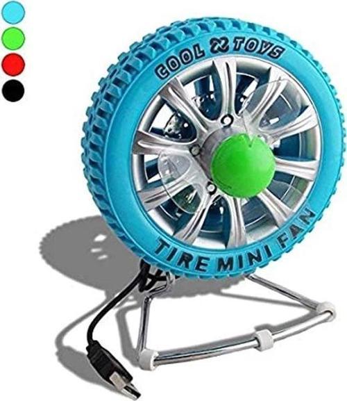 USB Tekerlek Görünümlü Renkli Mini Fan