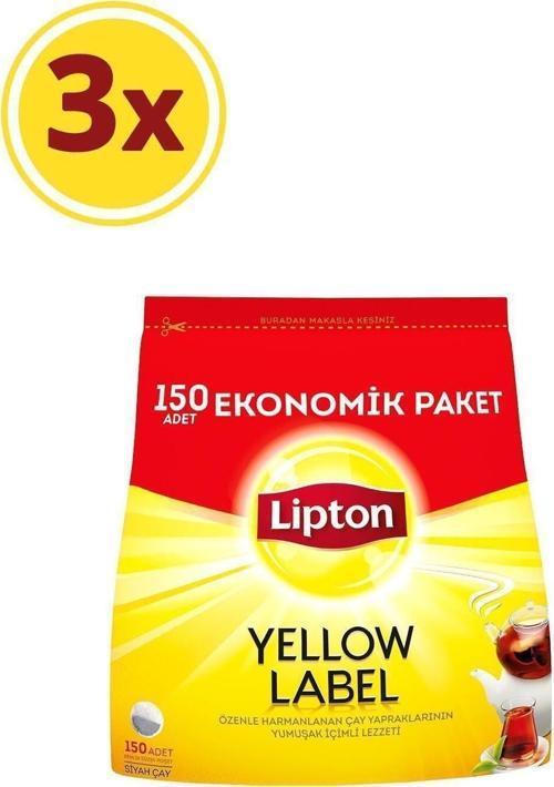 Yellow Label Demlik Poşet Çay 150'li X 3 Adet