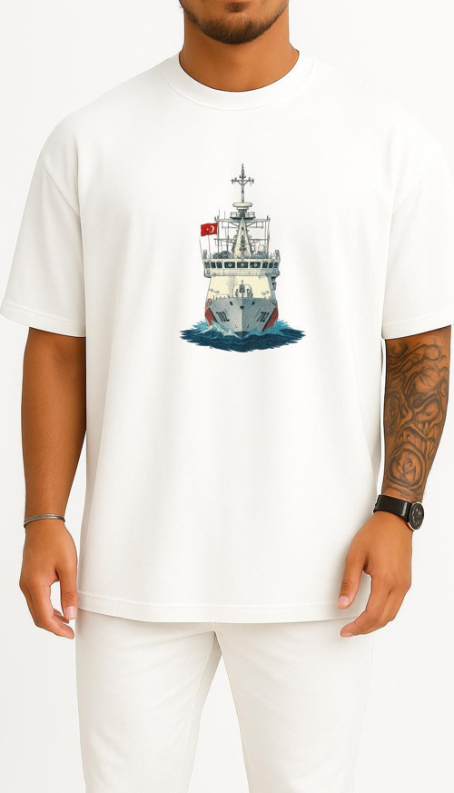 Oversize Tcsg Güven - 702 Göğüs Tasarımlı Unisex T-Shirt