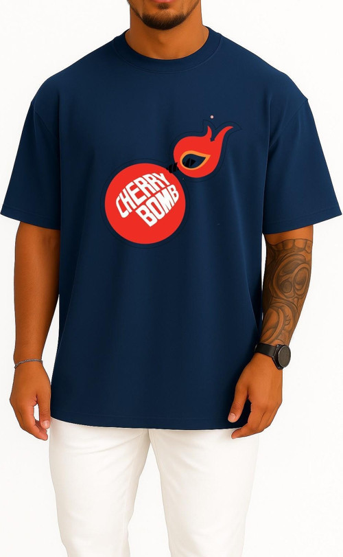 Oversize Exhaust System Car Cherry Bomb Glasspack Muffler Göğüs Tasarımlı Unisex T-Shirt