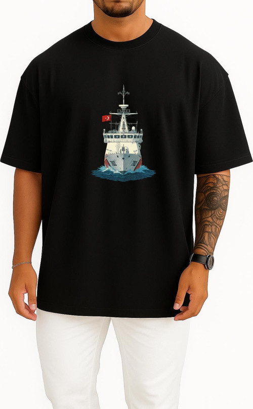 Oversize Tcsg Güven - 702 Göğüs Tasarımlı Unisex T-Shirt