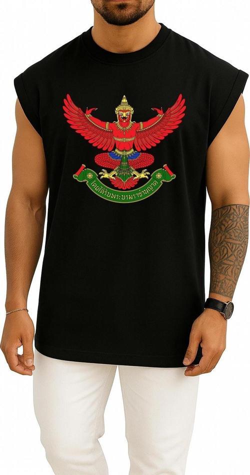 Oversize Emblem Of Thailand Garuda Symbol Flag Of Thailand Göğüs Tasarımlı Atlet