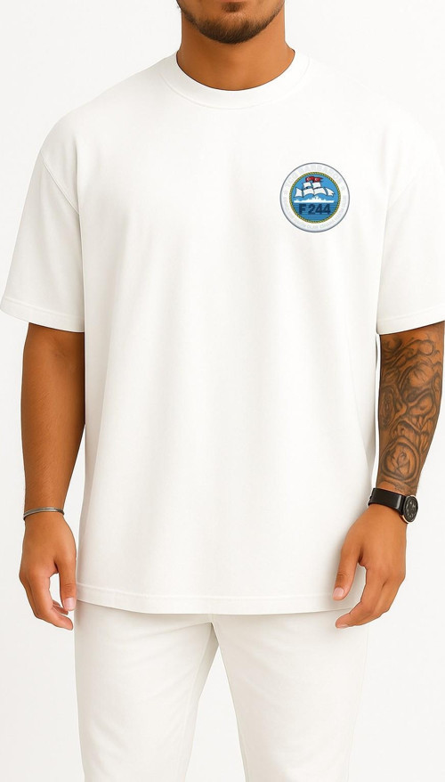Oversize F244 Tcg Barbaros Cep ve Sırt Tasarımlı Unisex T-Shirt