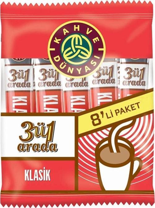 3'ü 1 Arada Kahve 8 'li Paket