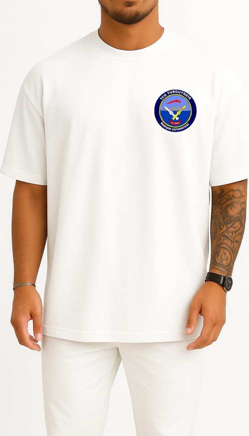 Oversize Tcg Turgutreis - F241 Cep ve Sırt Tasarımlı Unisex T-Shirt