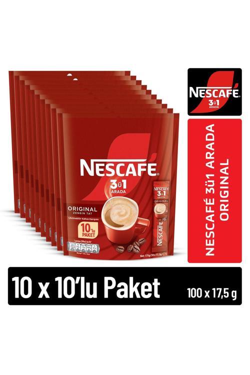 Nescafé 3'ü 1 Arada Original 10 Lu 10 Adet (top:100 Adet)
