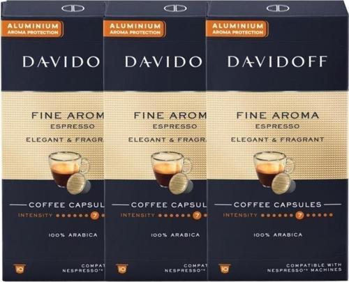 Fıne Aroma Espresso Elegant & Fragrant Aluminium Kapsül Kahve 10'lu 3 Paket