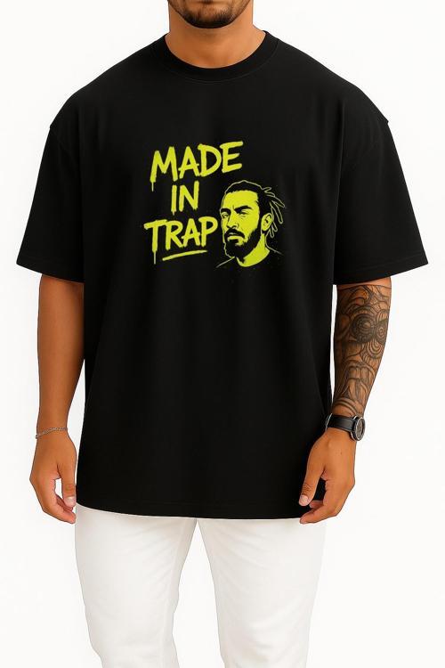 Oversize Ezhel Graffiti Style - Made İn Trap Göğüs Tasarımlı Unisex T-Shirt