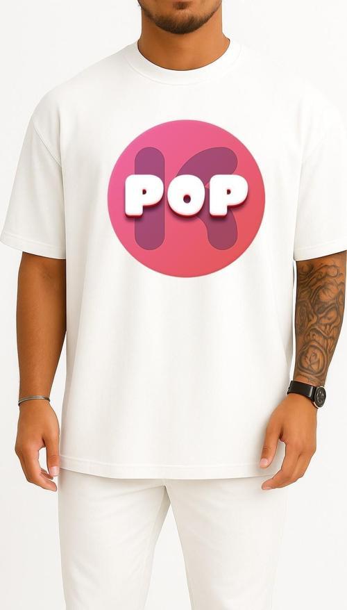 Oversize Kpop 2048 K-Pop Music Song Göğüs Tasarımlı Unisex T-Shirt