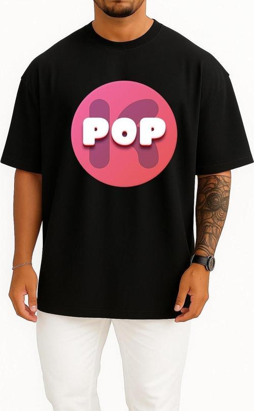 Oversize Kpop 2048 K-Pop Music Song Göğüs Tasarımlı Unisex T-Shirt