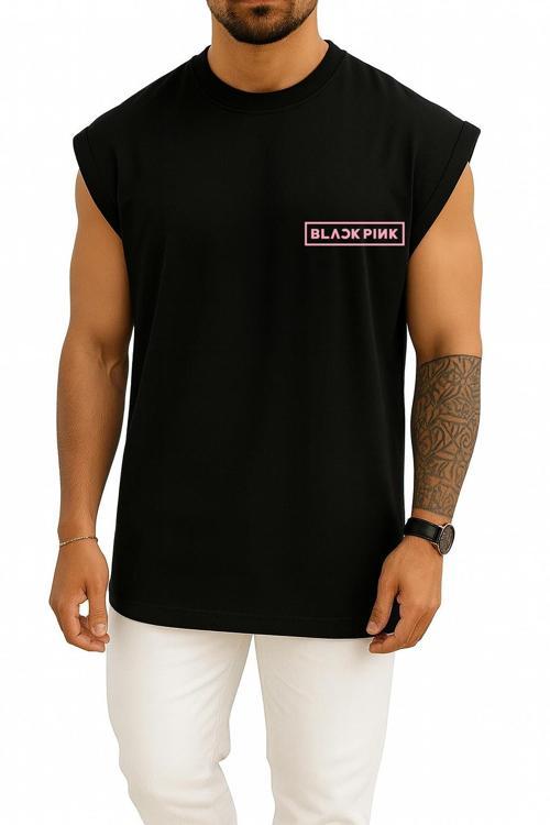 Oversize Blackpink Logo Pink, Artist Cep Tasarımlı Atlet