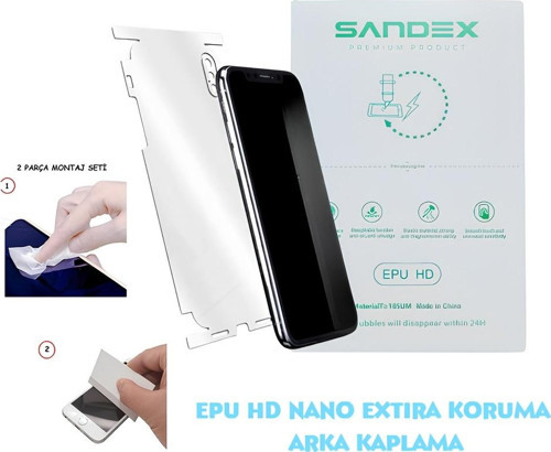 Apple İphone 17 Full Nano Arka Kaplama Esnek ULTRA İnce - SANDEX - EPU HD