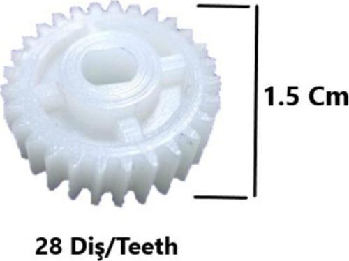 Toyota Honda Jazz 3 (2008-2014) / Fit 3 (Ge) Katlanır Ayna Motor Dişlisi Sağ / Sol - 1.5 Cm - 28 Diş