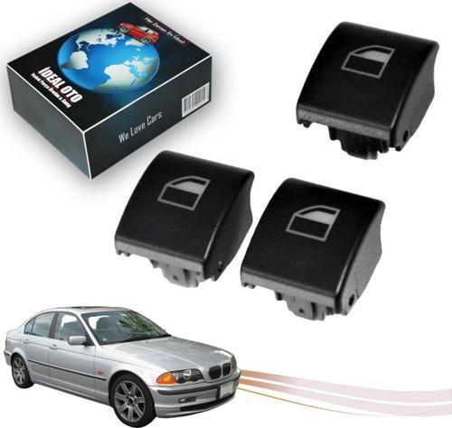 Bmw E46 2002-2005 Cam Açma Düğmesi Kapağı Ön Sağ + Arka Sağ + Arka Sol Uyumlu