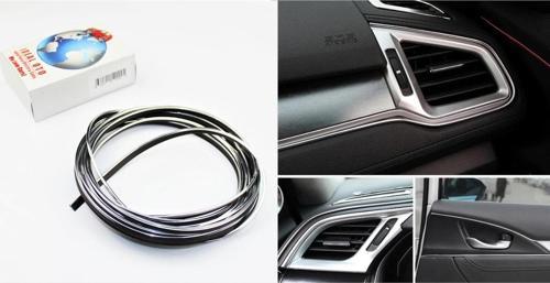 Araç Içi Geçme Torpido Şeridi - Parlak Krom Fitil