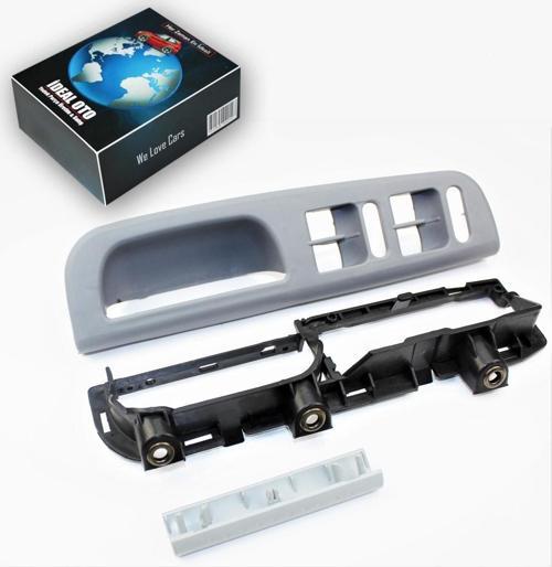 Vw Passat B5 Gri Kapı Kolu Cam Düğme Çerçeve Kapak Seti (4 Kapılı Araçlar) 3B1867179C 3B1867171E