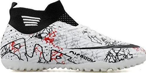 GHS-BEYAZ-SIYAH-DESENLI Genç Halı Saha Ayakkabısı Beyaz