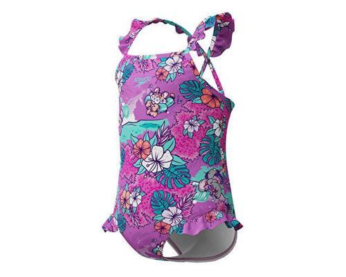 Speedo Digi Frill Trsp If Purple Çocuk Yüzme Mayosu 8-00314618239 Mor