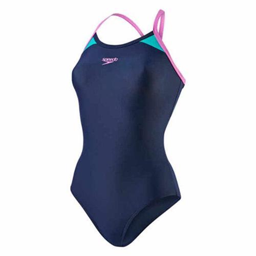 Kadın Yüzücü Mayosu Lacivert Spl Trsp Rbck Af Navy Purple 8-10837B373