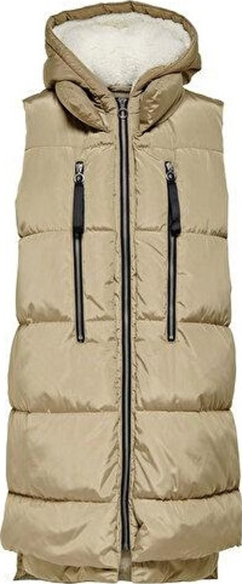 Onlnora Puffer Waistcoat Cc Otw Kadın Yeleği 15235033-CROCKERY Krem