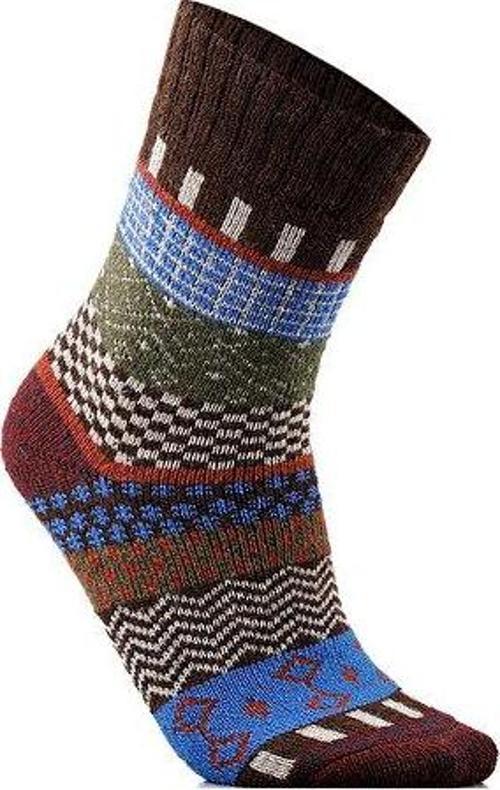 Svea Kahverengi Unisex Günlük Yün Çorap SVEA-KAHVERENGI Renkli