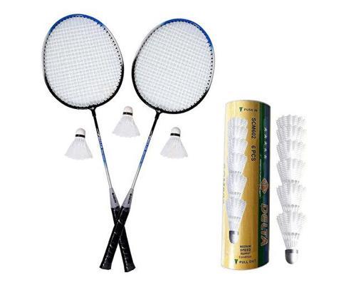 Badminton 2 Raket 9 Top Set Badminton Malzemeleri RSB-602 Renkli