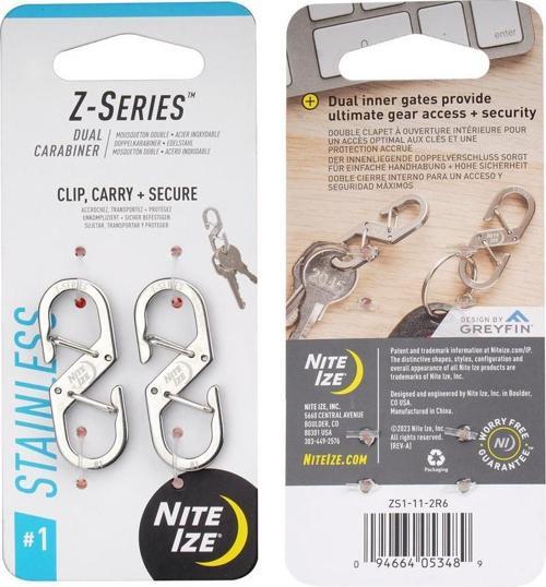 Z-Serisi Çift Gözlü Karabina Krom No:1 2li Paket