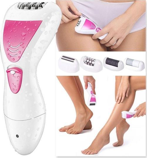 4 In 1 Su Geçirmez Epilasyon Aleti Epilatör Cihazı Tüy Alma Makinesi Topuk Törpüsü