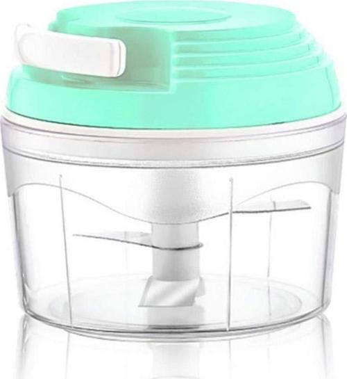 İpli El Rondosu 3 Bıçaklı Pratik İp Çekmeli Doğrayıcı Mutfak Mini Rota