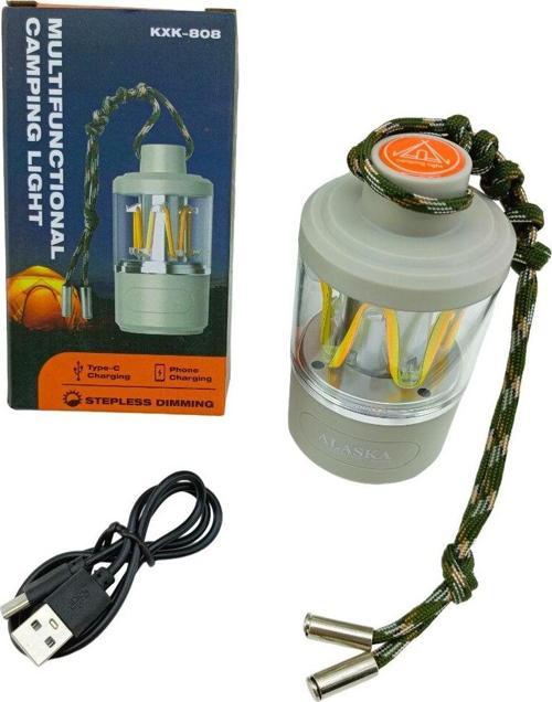 3IN1= KAMP LAMBASI - FENER - POWERBANK  USB ŞARJ (K246)