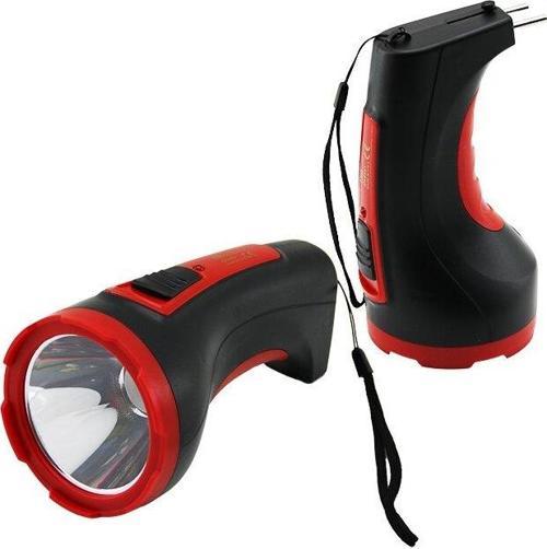 3W TEK LED BOMBELİ GÖVDE FİŞ ŞARJLI EL FENERİ UZUN MESAFELİ (K246)