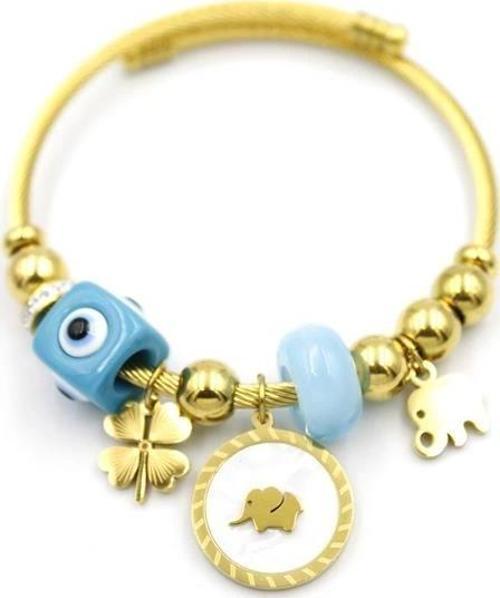 Fil Charm Bilezik - Altın