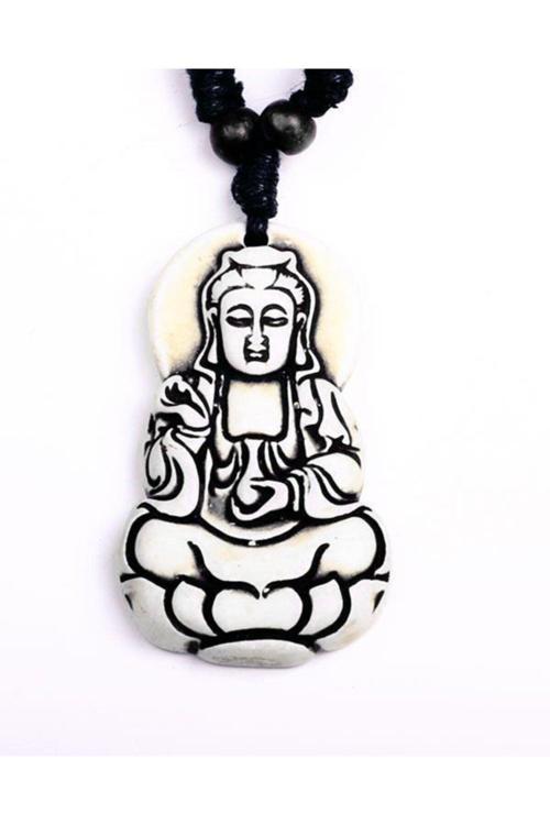BTAK00754 K7 Buddha Figür İçsel Denge Ayarlanabilir İpli Kolye