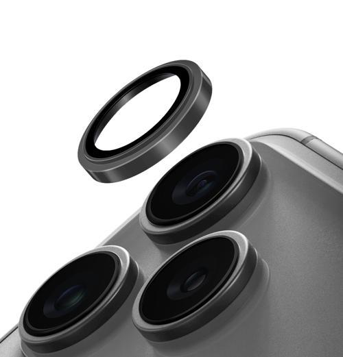 İphone 16 Pro / İphone 16 Pro Max Sapphire Lens Koruyucu Optix Prime Serisi Çelik Çerçeve