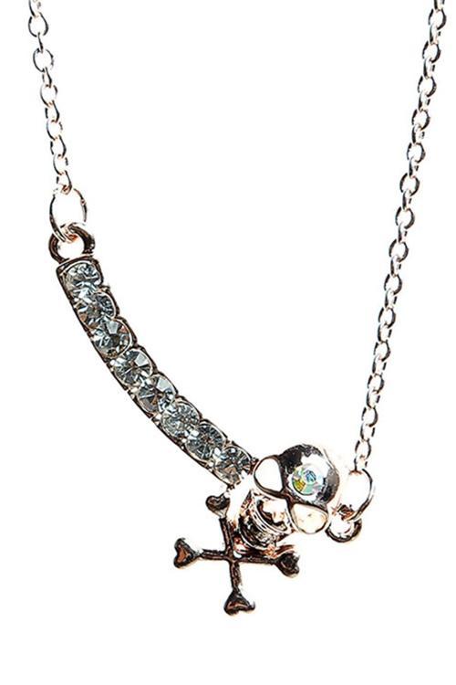 TKLY01457 Zirkon Taşlı Ölüm Simge Kolye