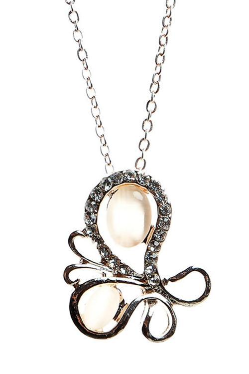 TKLY01497 Zirkon Taşlı Kelebek Model Kolye