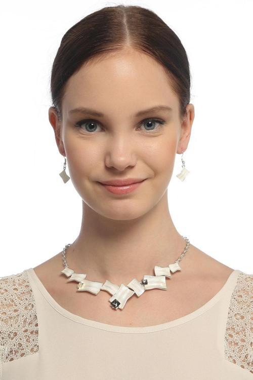 TKLY01928 Abiye Kolye Küpe Set