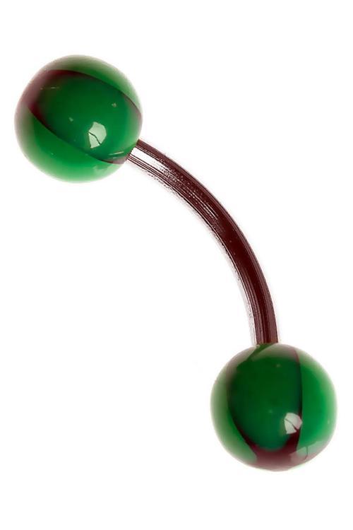TDGR00866 Curved Barbel 316 L Bioplast Piercing K7