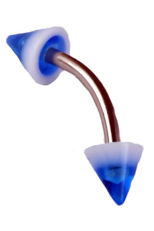 TDGR00896 Curved Barbel Çelik Spike Piercing K7