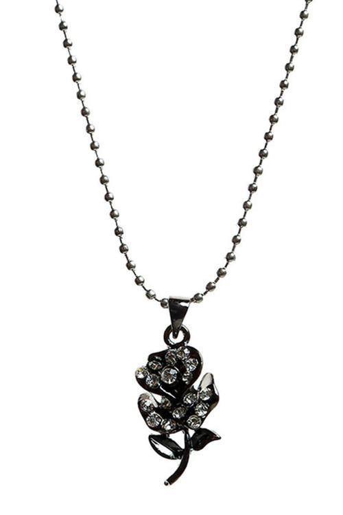 TKLY01543 Zirkon Taşlı Çiçek Kolye