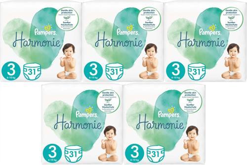 Pampers Harmonie Bebek Bezi Beden:3 (6-10KG) Midi 155 Adet Mega Ultra Fırsat Pk