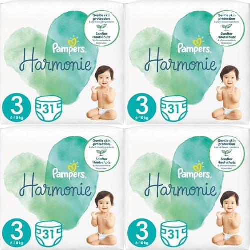 Pampers Harmonie Bebek Bezi Beden:3 (6-10KG) Midi 124 Adet Avantaj Ultra Fırsat Pk