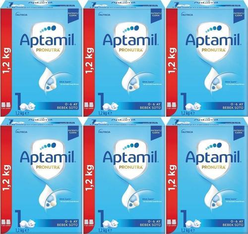 Nutrıcıa Aptamil Pronutra 1200GR Bebek Sütü No:1 (0-6 Ay) Yenidoğan Doğumdan itibaren (6 Lı Set)