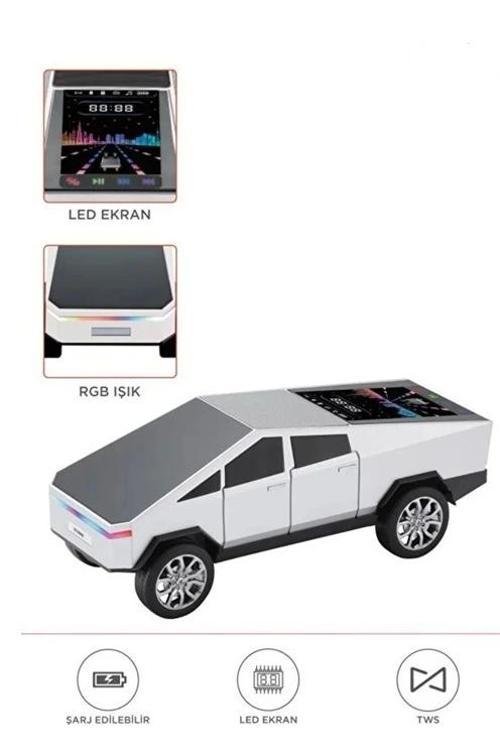 D68 Cyber Model Araba Tasarımlı Bluetooth Hoparlör 15W Güçlü Ses RGB LED /TWS/USB