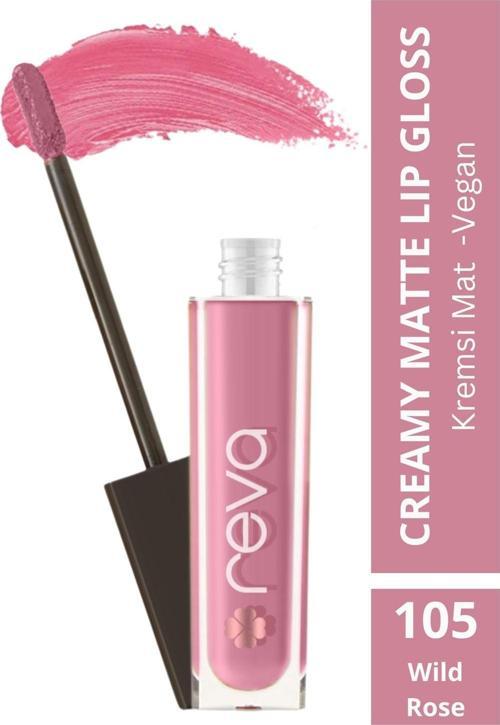 Creamy Matte Lip Gloss Wild Rose - Mat Krem Dudak Parlatıcısı - No: 105 - Vegan & Temiz İçerik