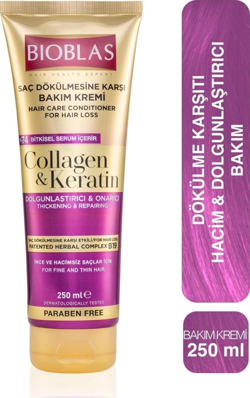 Saç Dökülmesine Karşı Bakım Kremi 250ml Collagen&keratin