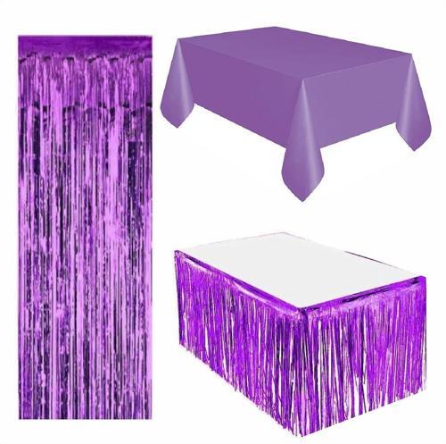 Mor Masa Örtüsü, Mor Masa Eteği, Mor Arka Fon 